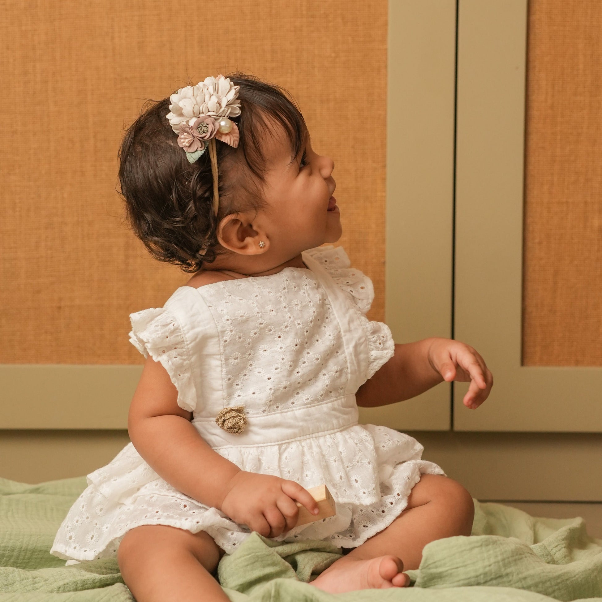 Ruffle Rose Romper - Sprout Kids